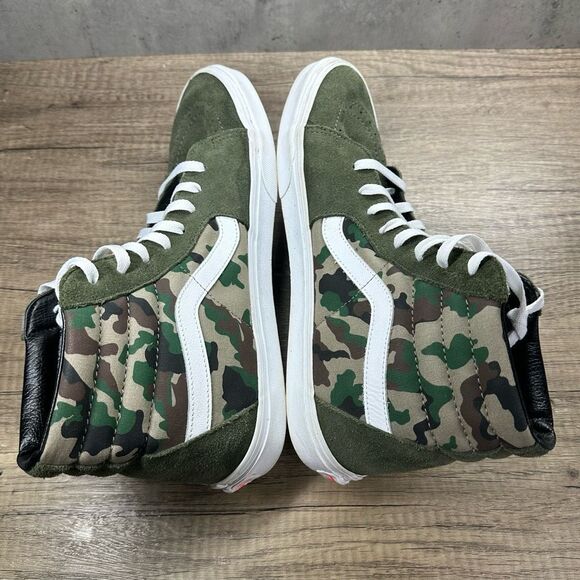 VANS~Men’s~Green Camo 508731  Hi-Top Skateboarding Sneakers~Size 13 - Picture 6 of 8